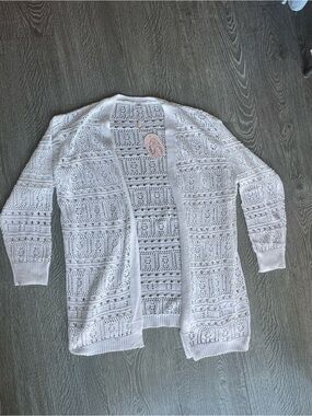 White Knit Lightweight Cardigan